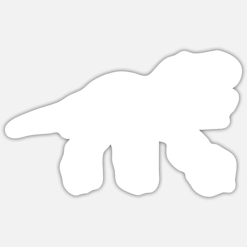 Cellosaurus Cello Cellist Dinosaurier Rex Musik - Sticker Größe S (10 x 10 cm) - Mattweiß