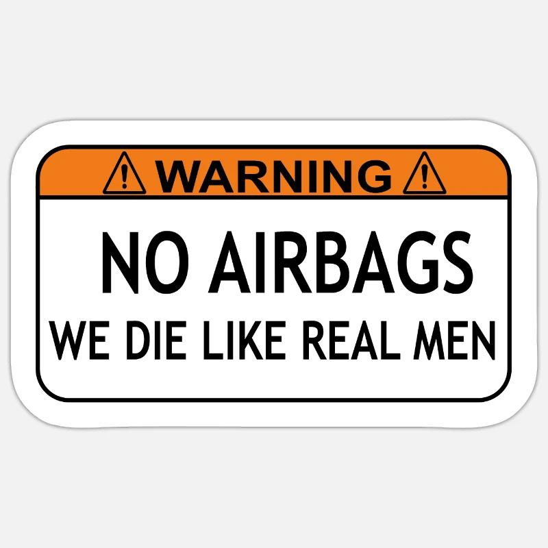 no airbag - Sticker size S (10 x 10 cm) - white matte