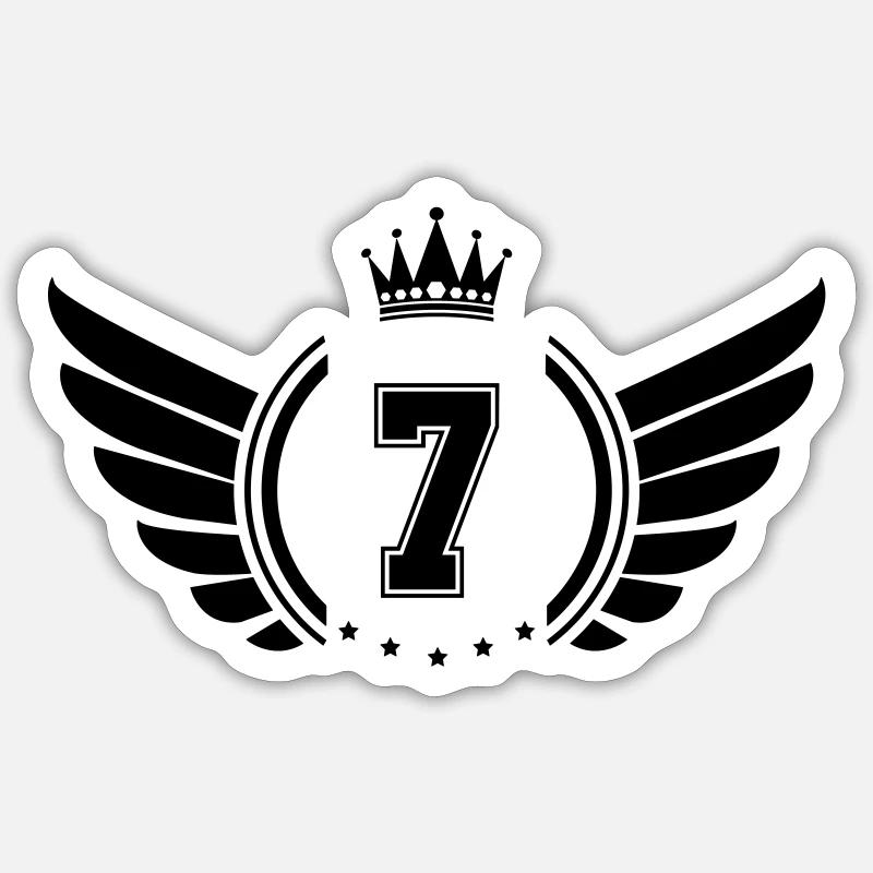Wappen 7 - Sticker Größe S (10 x 10 cm) - Mattweiß