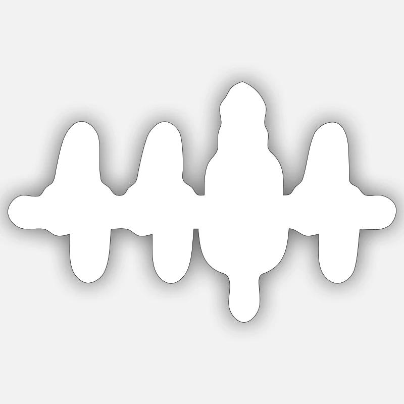 Violoncelle Violoncelle Violoncelle Heartbeat Sticker taille S (10 x 10 cm)