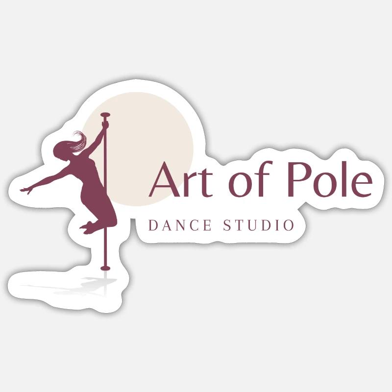 pole dance Sticker Größe S (10 x 10 cm)