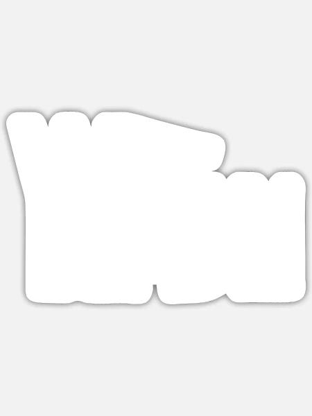 Weltfrieden - Sticker Größe S (10 x 10 cm) - Mattweiß
