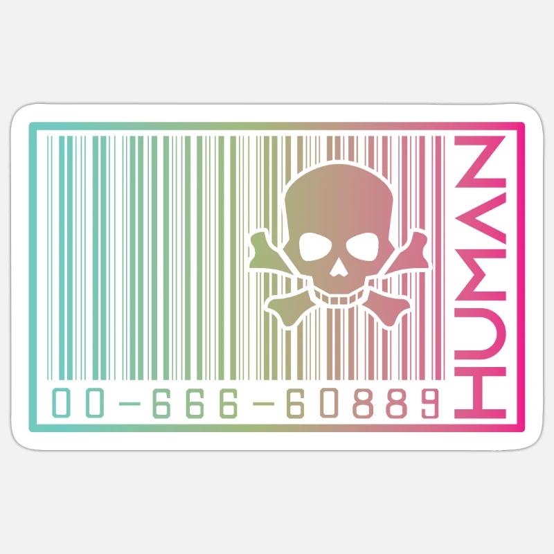 HUMAN 77 Sticker size S (10 x 10 cm)