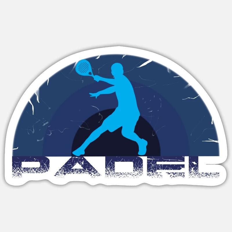 Padel - Sticker taille S (10 x 10 cm) - blanc mat