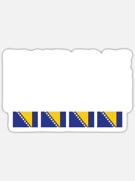Proud To Be Bosnian Bosnien Balkan Bosnisch - Sticker Größe S (10 x 10 cm) - Mattweiß