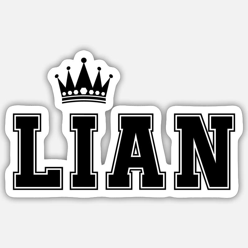 Lian - Sticker Größe S (10 x 10 cm) - Mattweiß