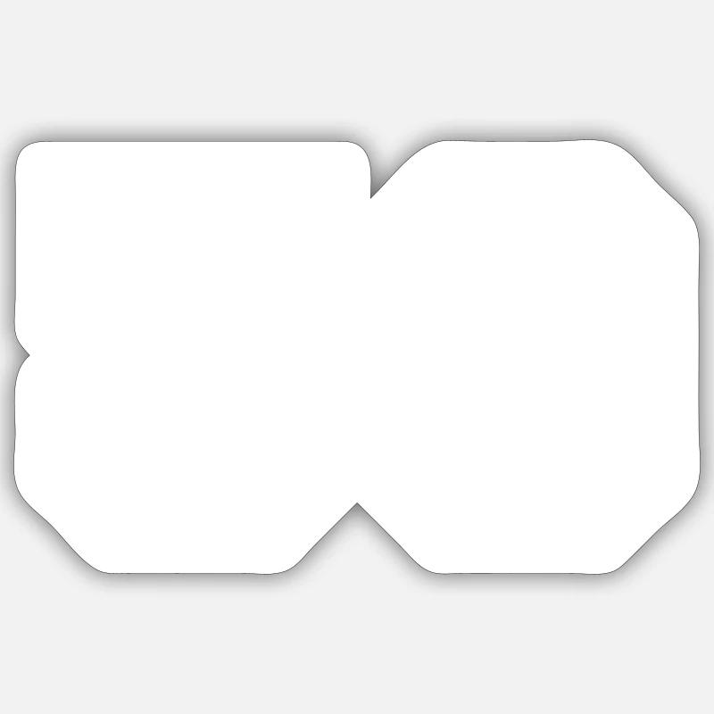 53 Numéro de numéro - Sticker taille S (10 x 10 cm) - blanc mat