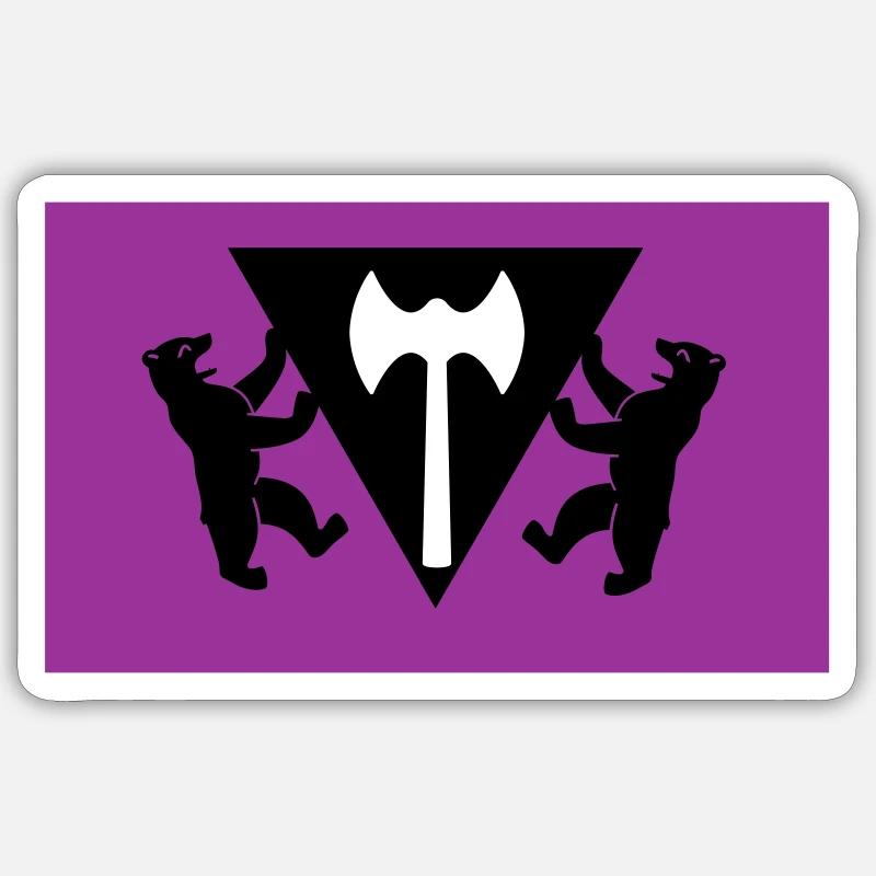 Labrys Lesbian Berlin Drapeau Sticker taille S (10 x 10 cm)