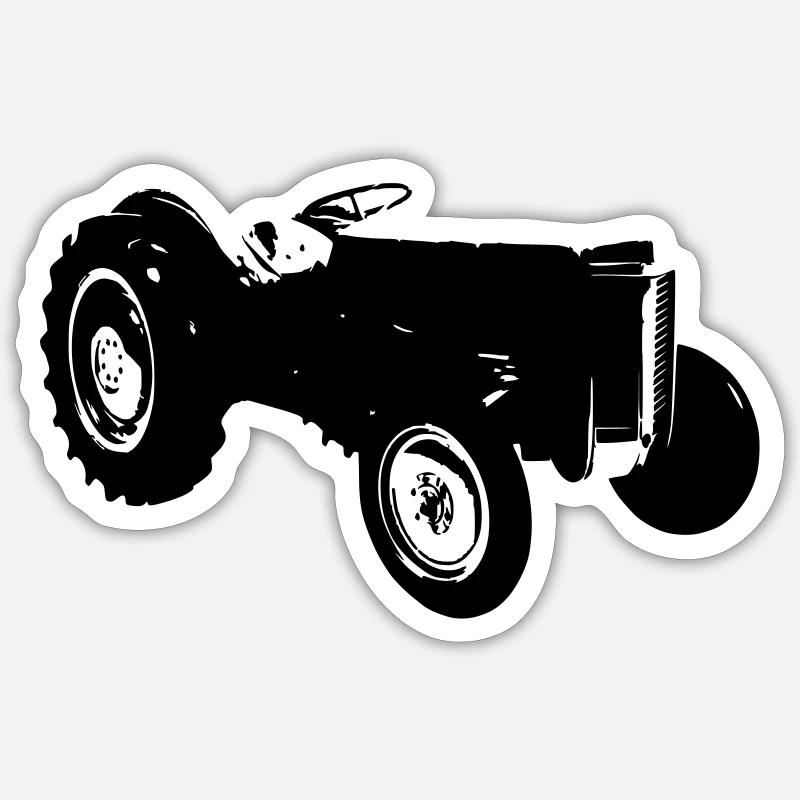 old tractor old tractor Sticker size S (10 x 10 cm)