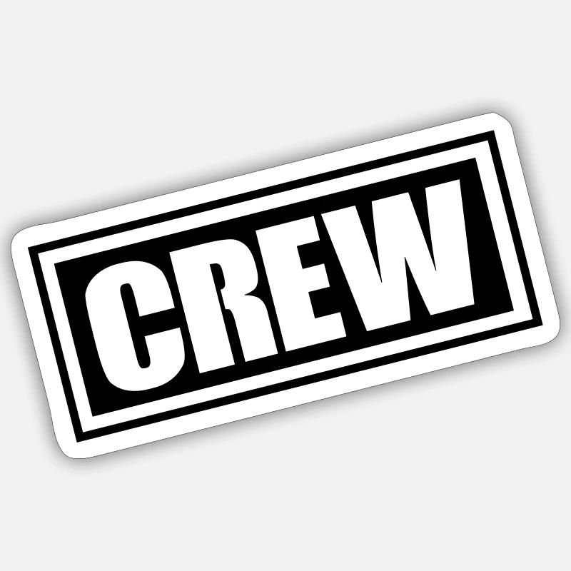 Crew - Sticker Größe S (10 x 10 cm) - Mattweiß