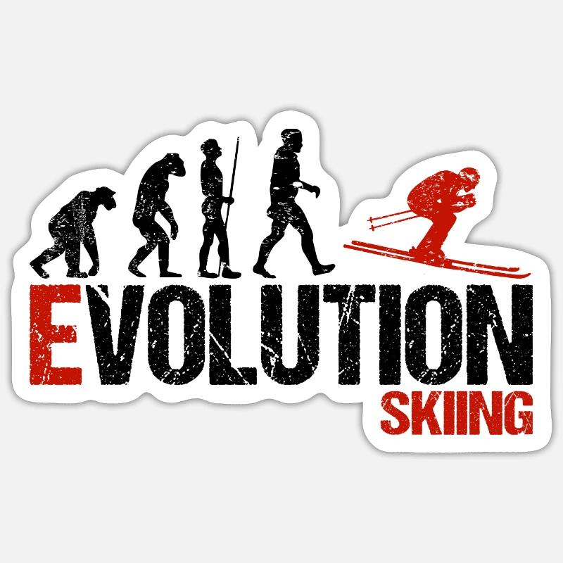 Évolution du ski Sticker taille S (10 x 10 cm)