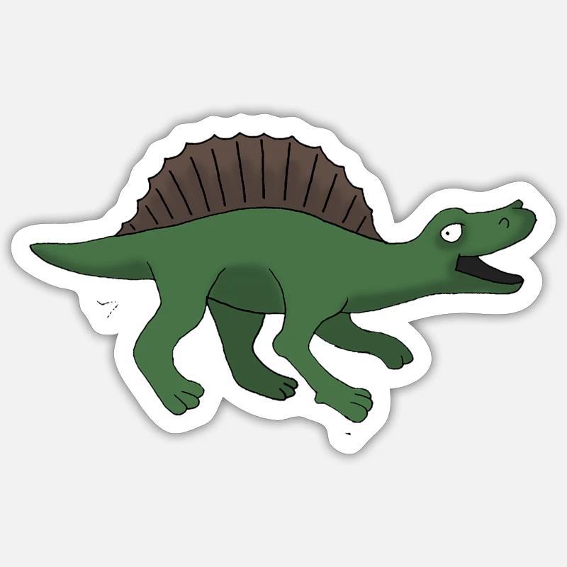 Dino 32 - Sticker Größe S (10 x 10 cm) - Mattweiß