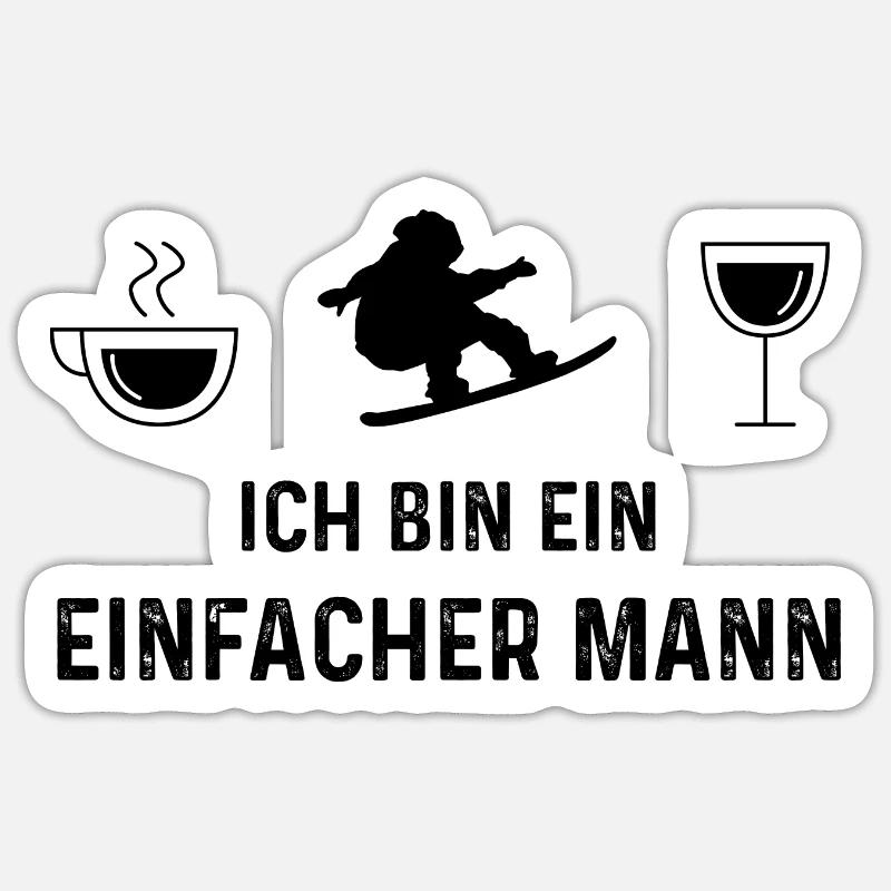 Ich bin ein Einfacher Mann - (2) Sticker Größe S (10 x 10 cm)