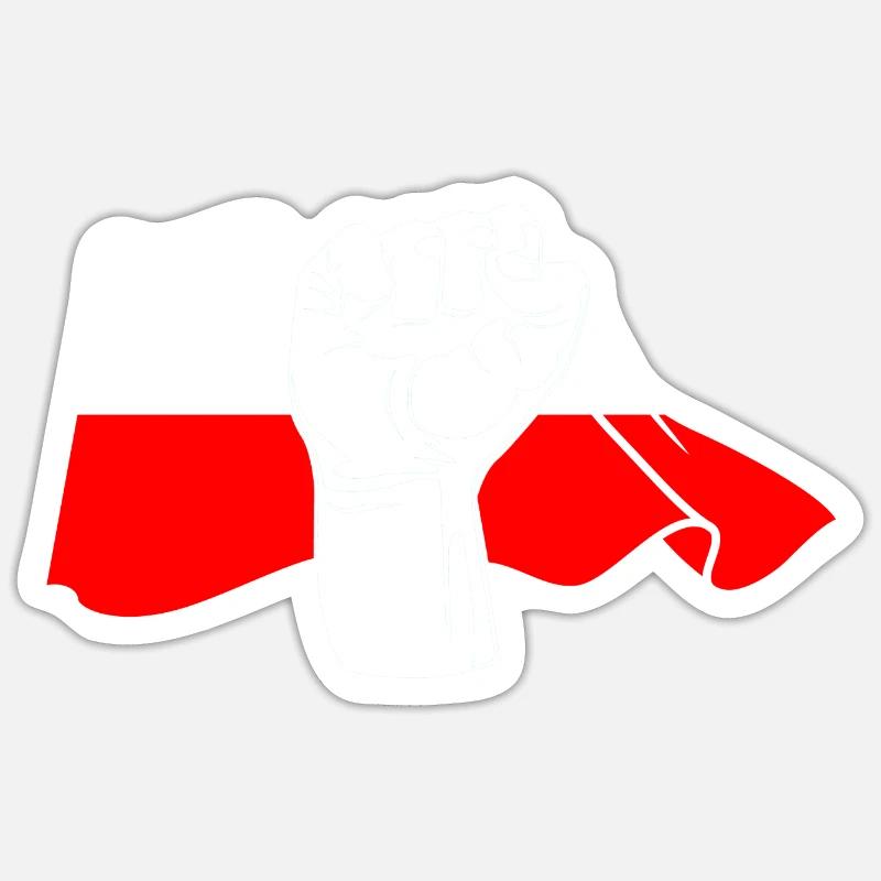 Faust Pole Polska Pologne - Sticker taille S (10 x 10 cm) - blanc mat