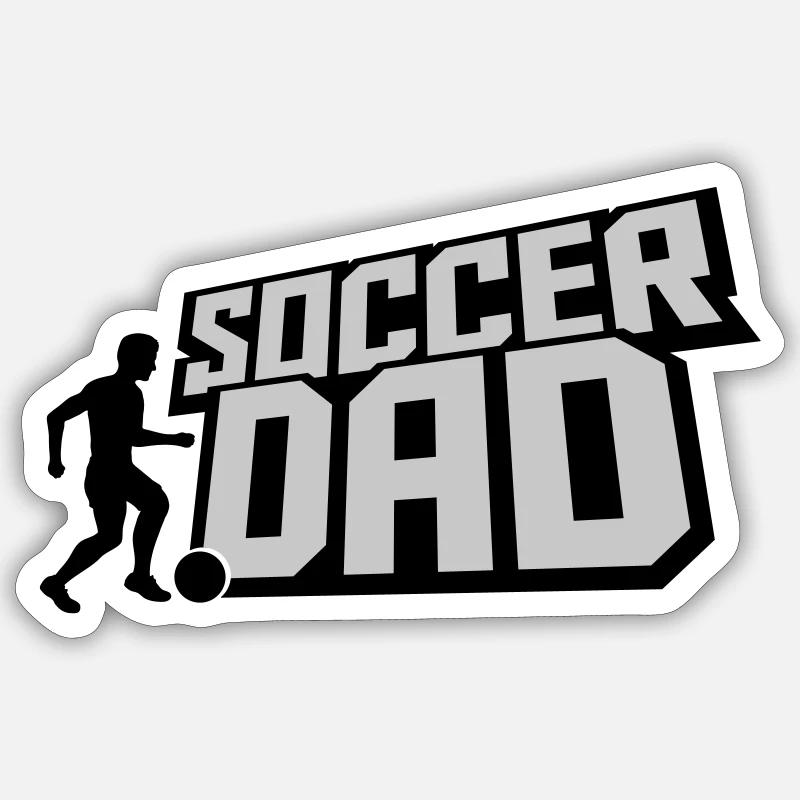 Ball Kicker Soccer Dad - Sticker Größe S (10 x 10 cm) - Mattweiß
