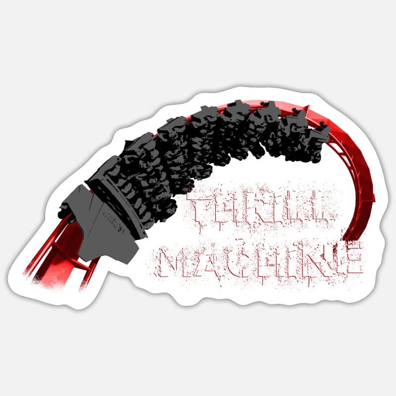 MACHINE À SENSATIONS FORTES - Sticker taille S (10 x 10 cm) - blanc mat
