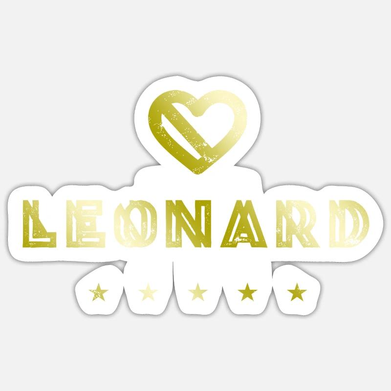 Leonard Herz - Sticker size S (10 x 10 cm) - white matte