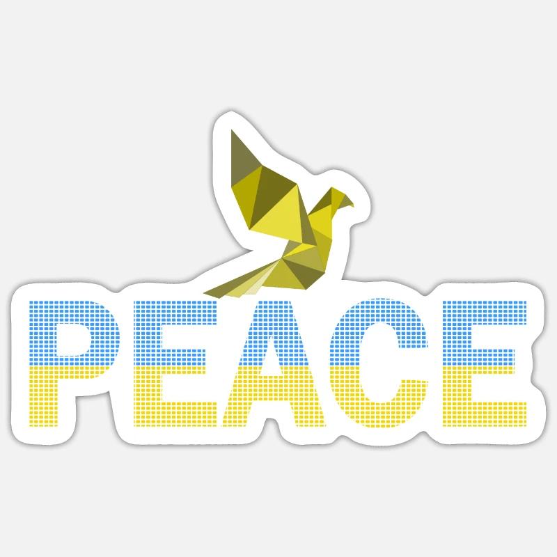 Peace Dove Dot Design Sticker Größe S (10 x 10 cm)