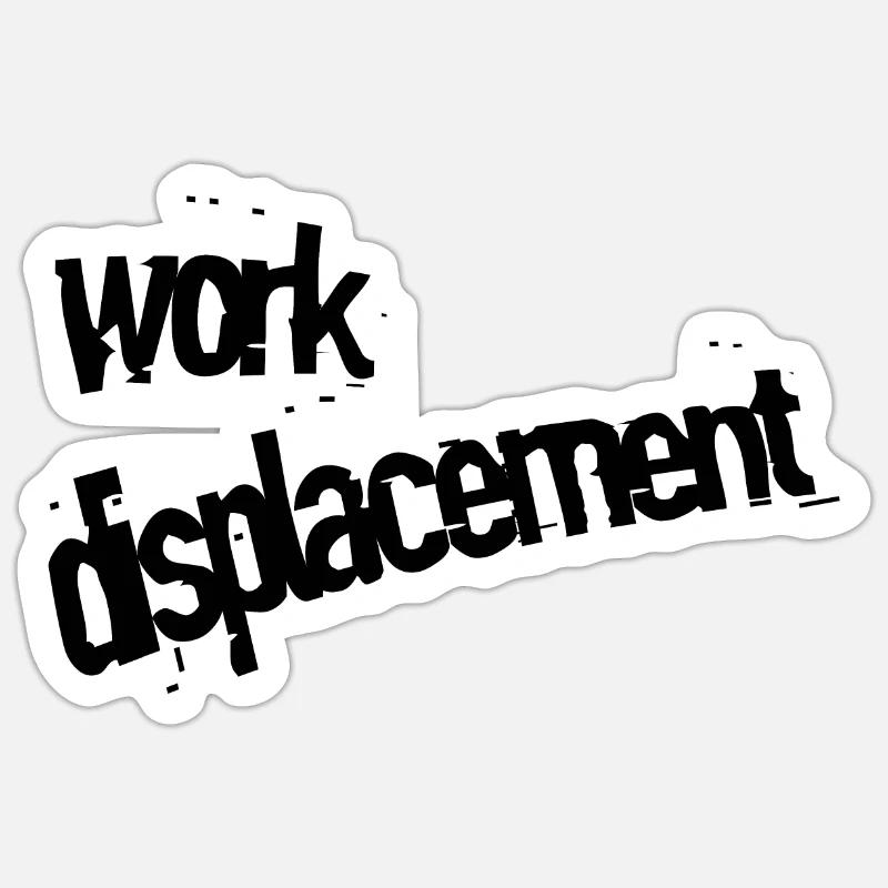 Déplacement de travail Sticker taille S (10 x 10 cm)