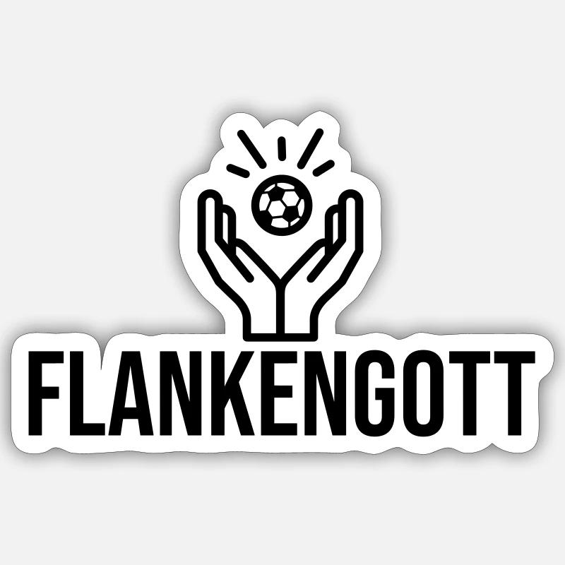 Flankengott - Sticker Größe S (10 x 10 cm) - Mattweiß