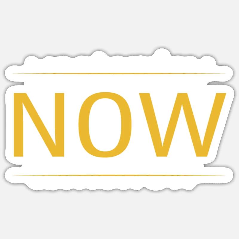 Yesterday Now Tomorrow - Sticker size S (10 x 10 cm) - white matte