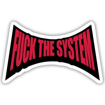 Punk fuck the system - Sticker size S (10 x 10 cm) - white matte - Front