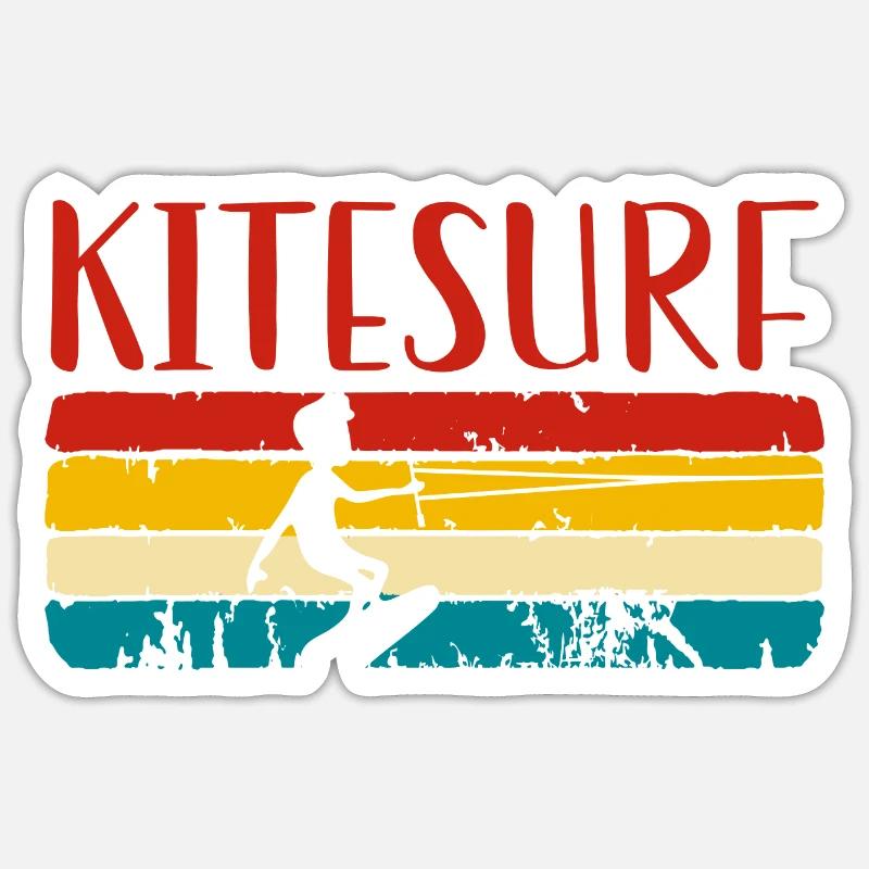 Kiter Kitsurfer - Sticker size S (10 x 10 cm) - white matte