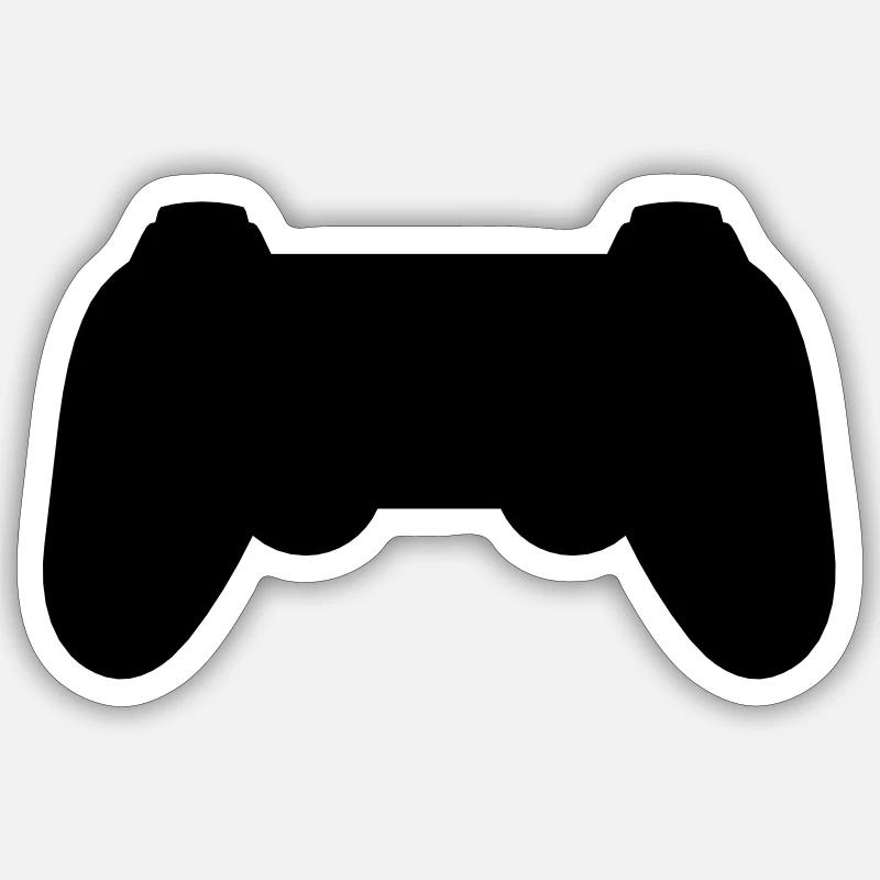 Silhouette Console Retro Controller - Sticker size S (10 x 10 cm) - white matte
