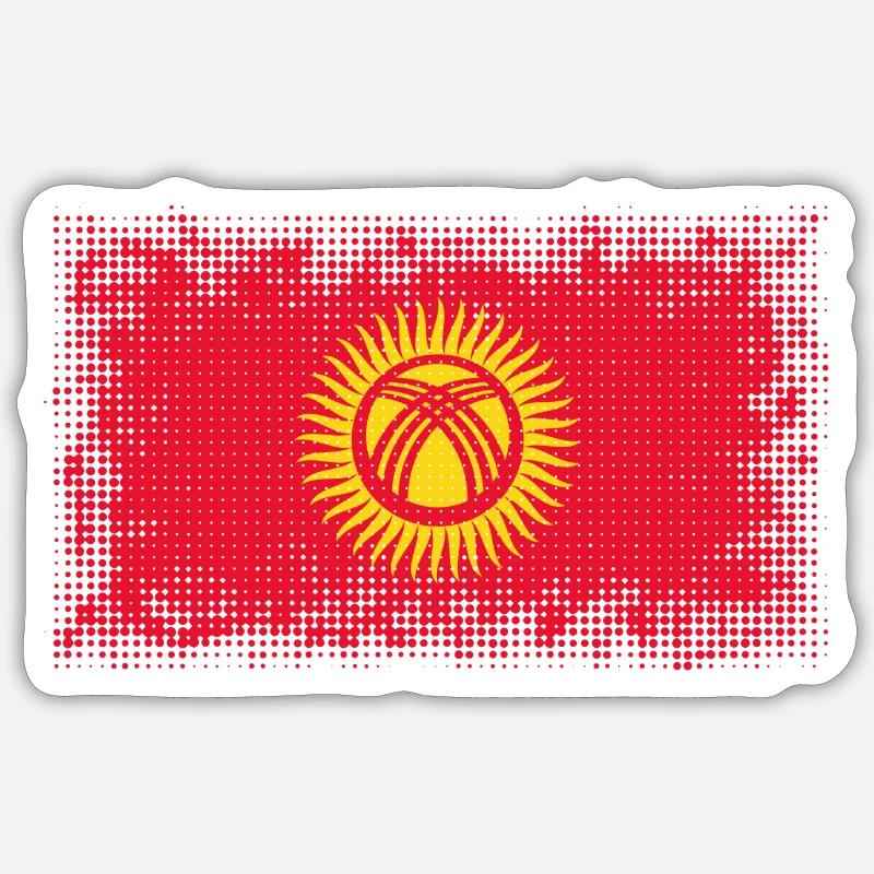 Kyrgyzstan - Sticker size S (10 x 10 cm) - white matte
