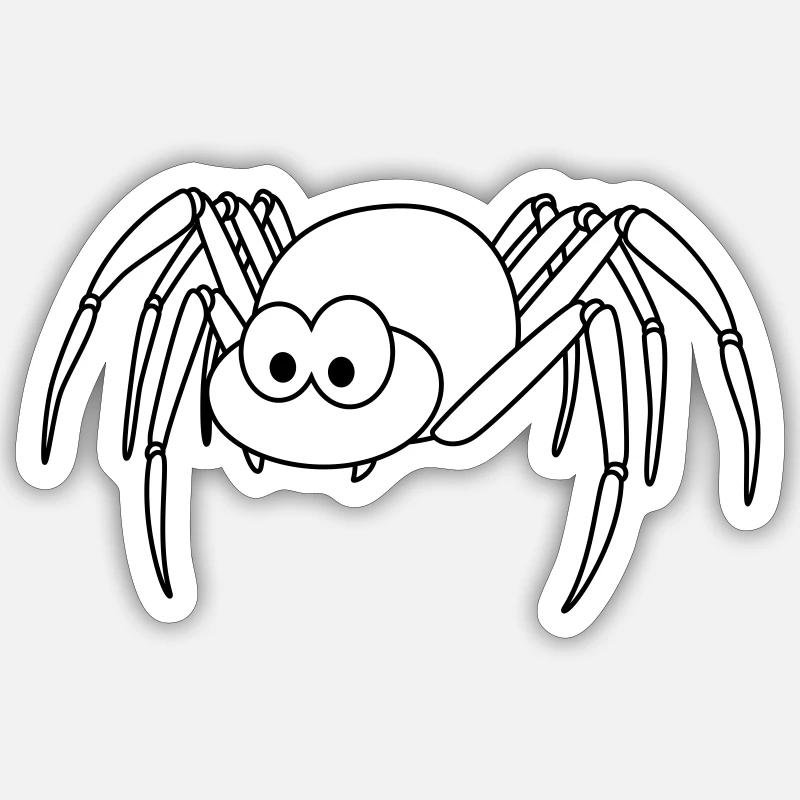 Tarantula Comic Animal - Sticker size S (10 x 10 cm) - white matte