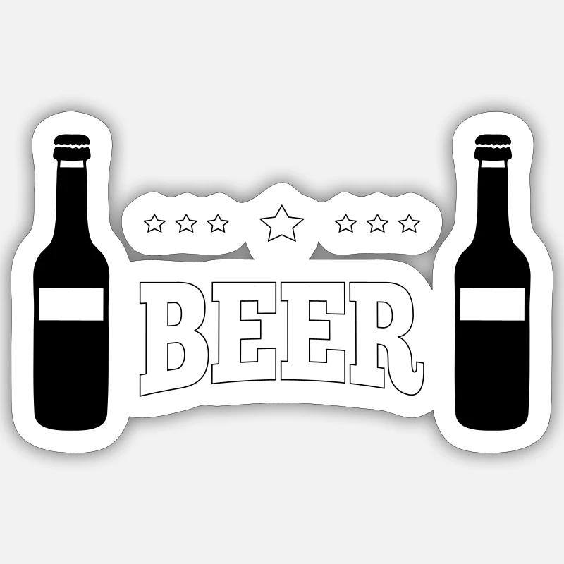 Beer - Sticker size S (10 x 10 cm) - white matte