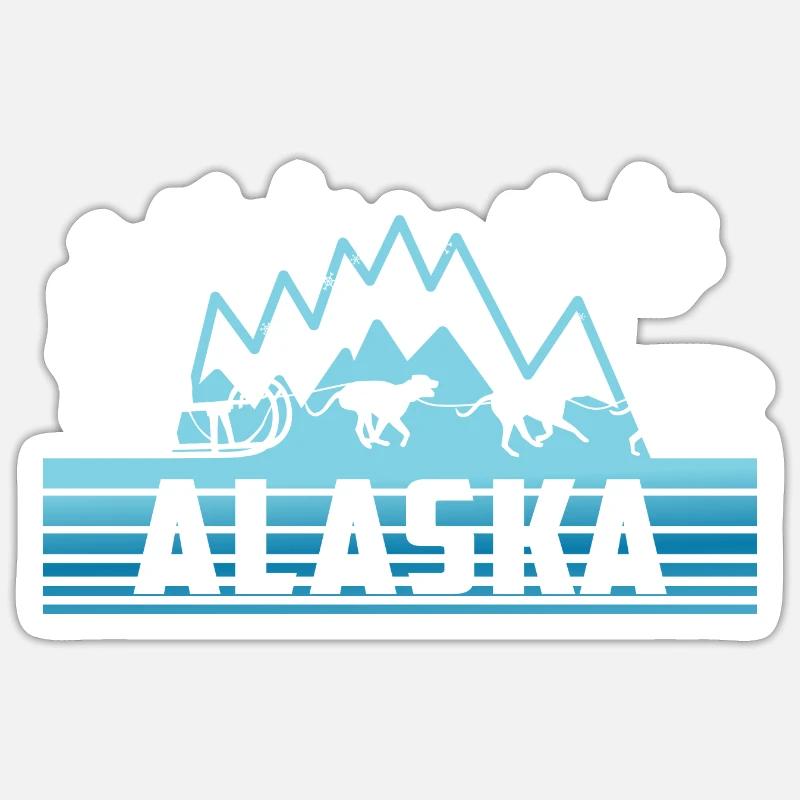 Alaska - Sticker taille S (10 x 10 cm) - blanc mat