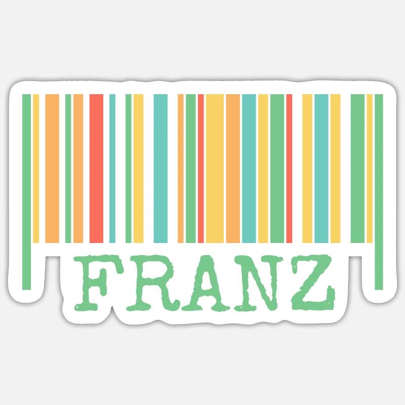 Strichcode Franz Sticker Größe S (10 x 10 cm)