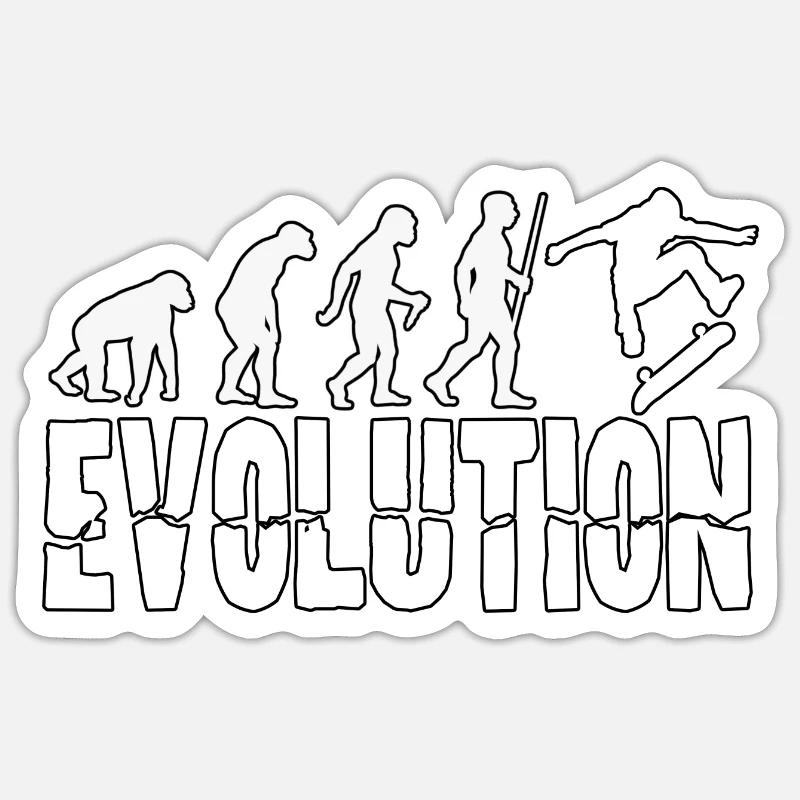 Evolution Skater Sticker size S (10 x 10 cm)