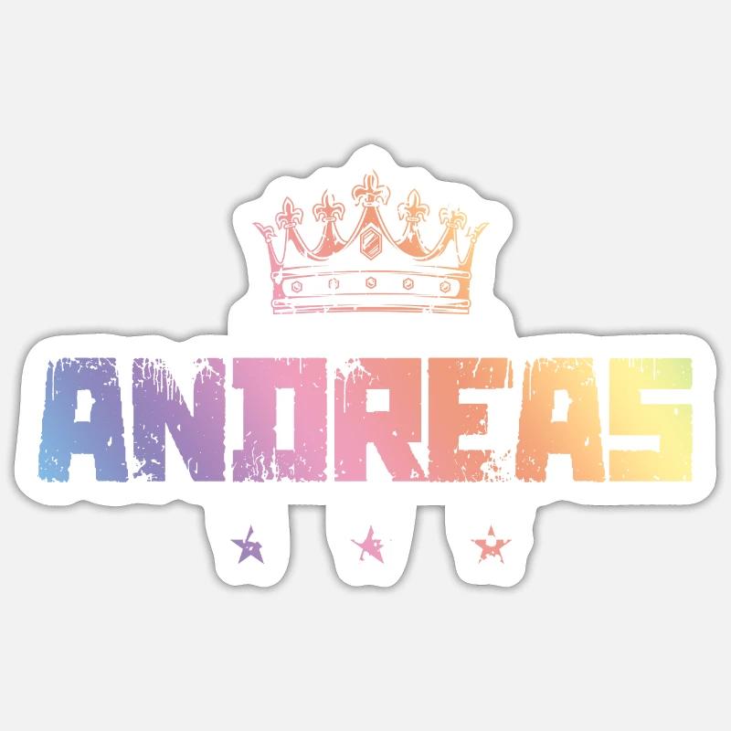 Andreas - Sticker size S (10 x 10 cm) - white matte