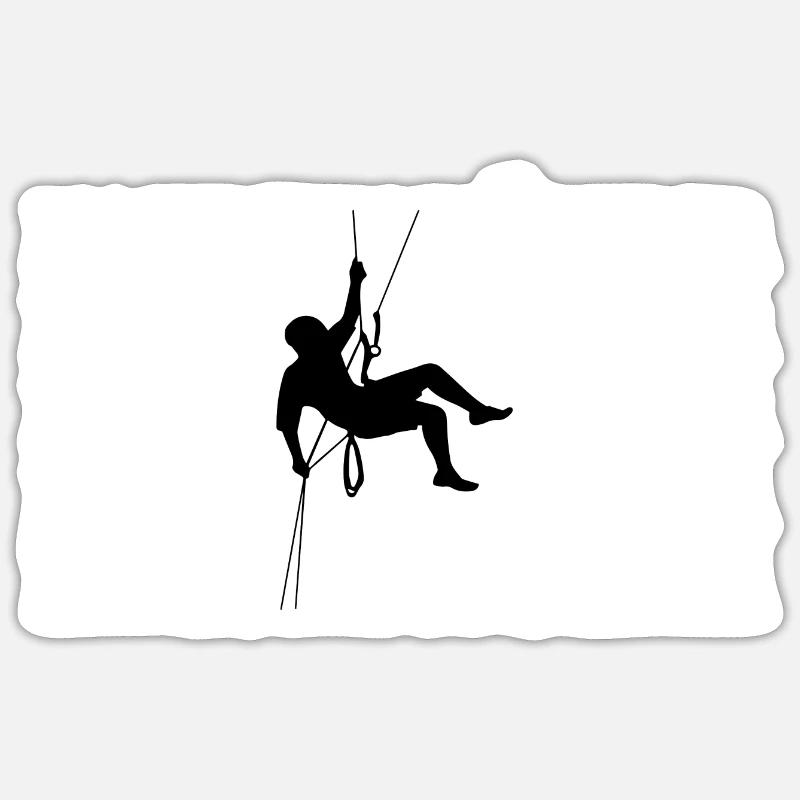 climbing - Sticker Größe S (10 x 10 cm) - Mattweiß
