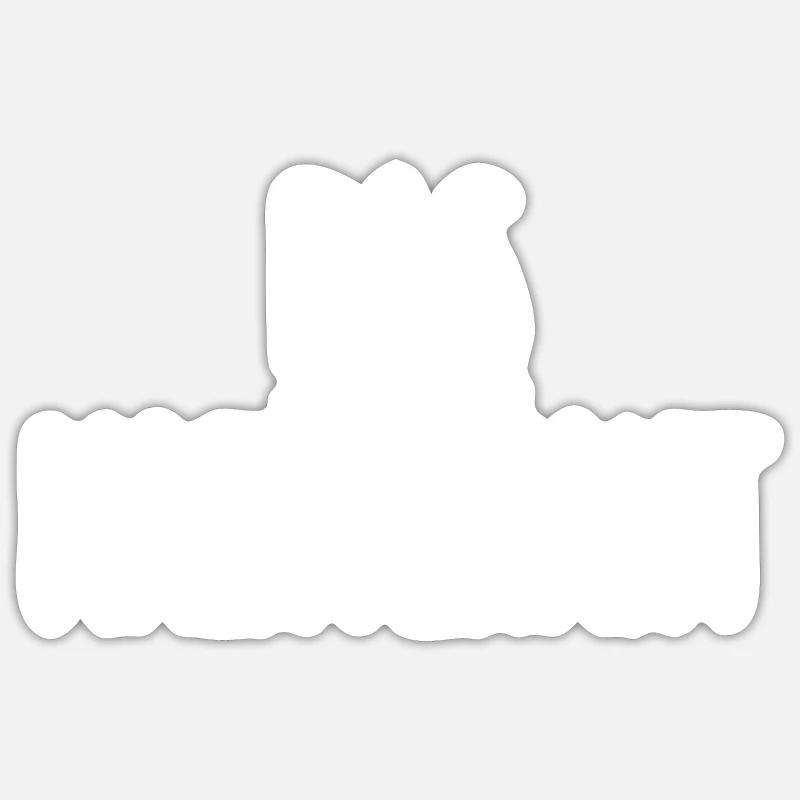 pas maintenant - Sticker taille S (10 x 10 cm) - blanc mat