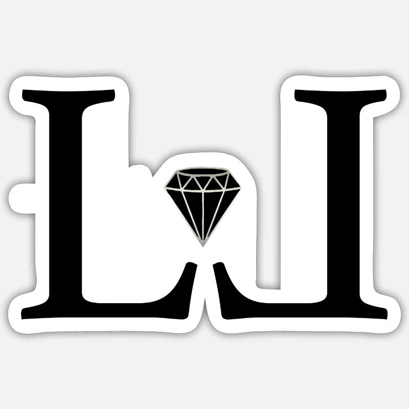 Logo noir - Sticker taille S (10 x 10 cm) - blanc mat