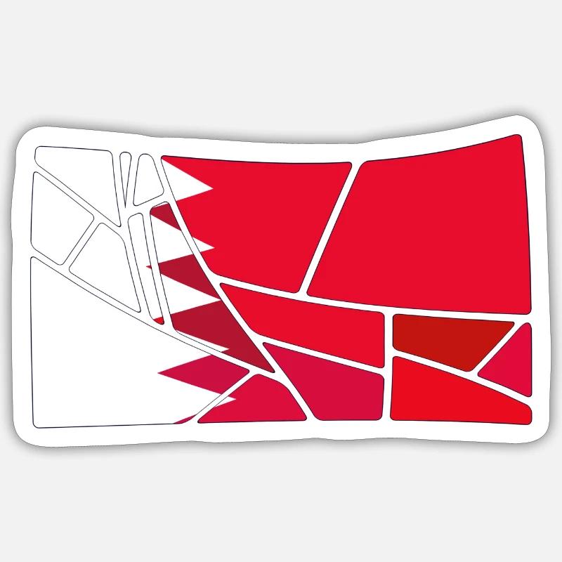 Bahrain - Sticker size S (10 x 10 cm) - white matte