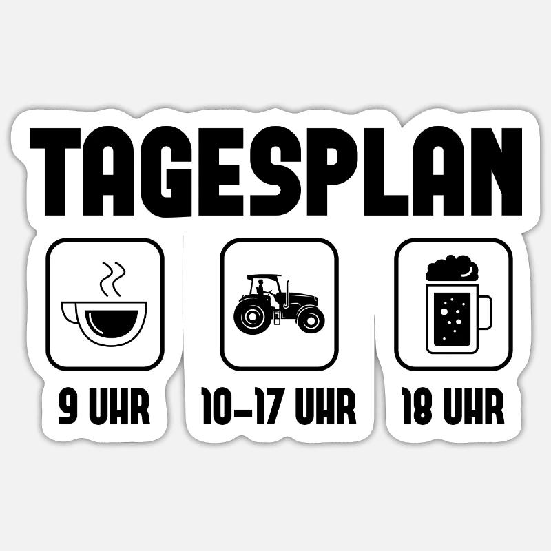 Tagsplan 1 - (2) Sticker Größe S (10 x 10 cm)