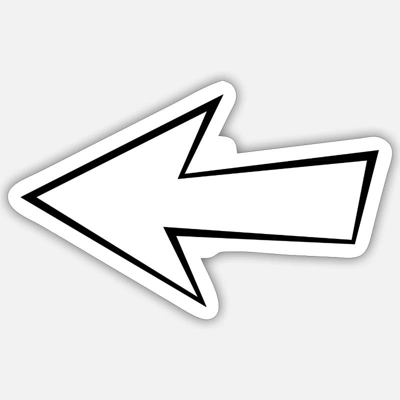 Empty arrow - Sticker size S (10 x 10 cm) - white matte