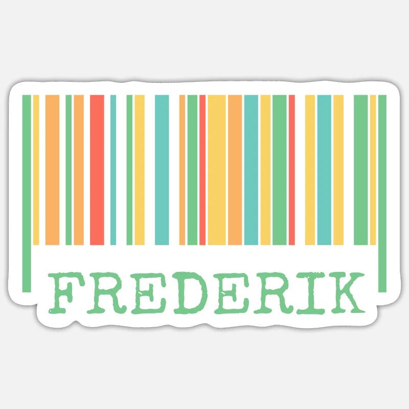 Code à barres Frederik - Sticker taille S (10 x 10 cm) - blanc mat