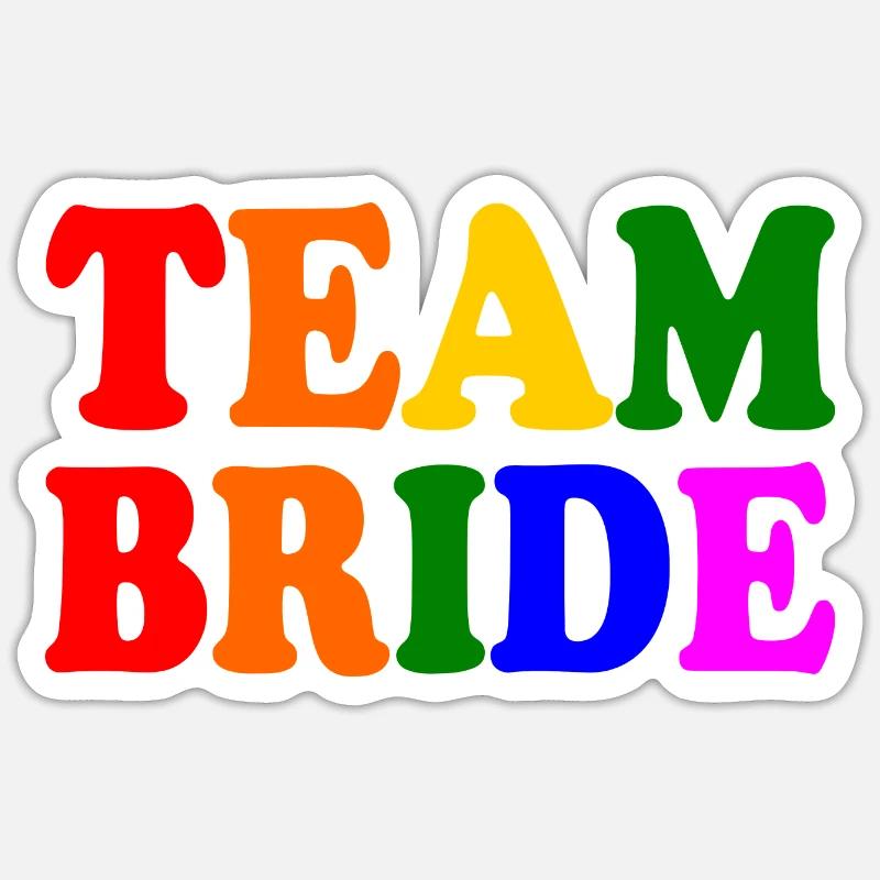 Team bride - Sticker Größe S (10 x 10 cm) - Mattweiß