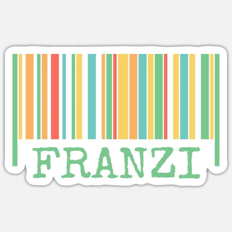 Bar code Franzi Franziska Sticker size S (10 x 10 cm)