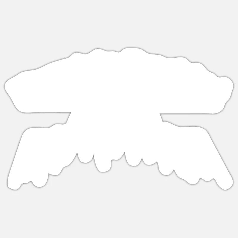 Mountain Tracking Blanc Sticker taille S (10 x 10 cm)