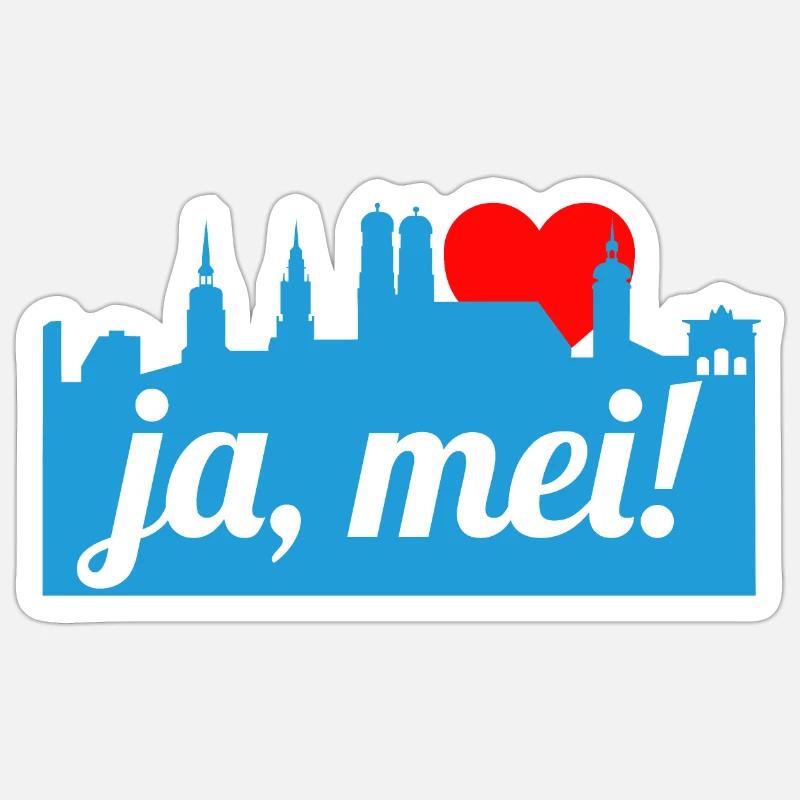 Oui mon Dieu! - Sticker taille S (10 x 10 cm) - blanc mat