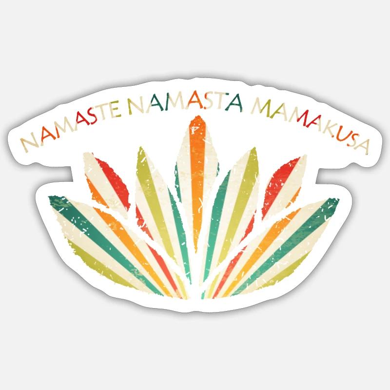 logo namaste - Sticker taille S (10 x 10 cm) - blanc mat