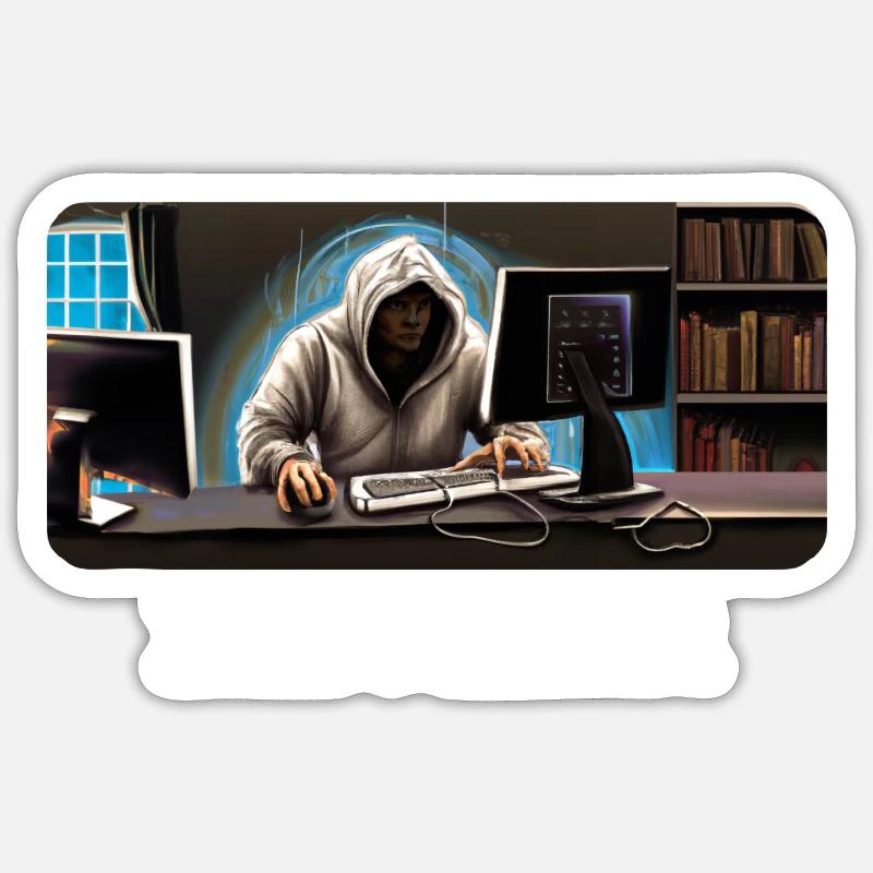 hacker Sticker Größe S (10 x 10 cm)