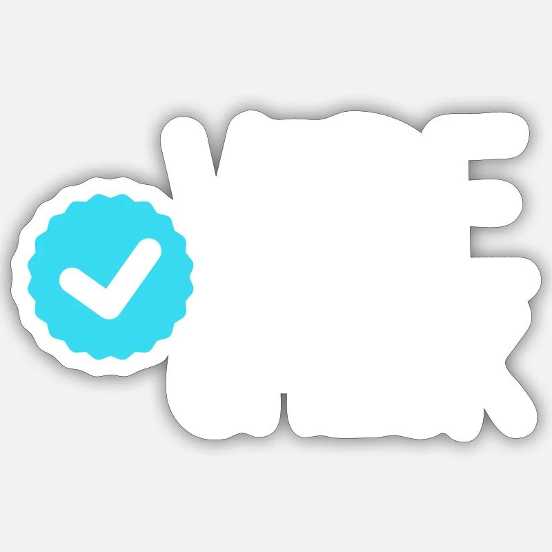 Vibe-Check - Sticker Größe S (10 x 10 cm) - Mattweiß