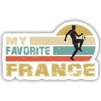 France Soccer Football 2022 WM - Sticker taille S (10 x 10 cm) - blanc mat - Devant